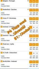 Andelar , Topptipset (27/6): Mot Nya Tusenlappar på Topptipset!