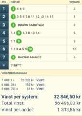 NY V75-VINST: 56.496:-  (32.846:-/system): Mot Nya Slantar på GS75!