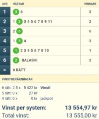 NY V64-VINST, 13.555:-, Dags Idag Igen?