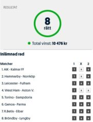 Andelar - Topptipset (14/6): Mot Nya Tusenlappar på Topptipset!