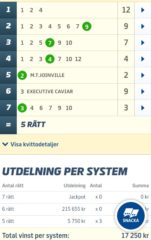 V75-Vibst: 17.250:-, Romme (19/8)