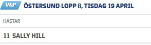V/P-spel till Östersund 19/4