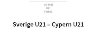 Sverige – Cypern U21 EM-kval Live Stream