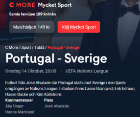 Portugal Sverige live stream tv kanal Nations League