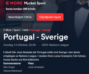 Portugal Sverige live stream tv kanal Nations League
